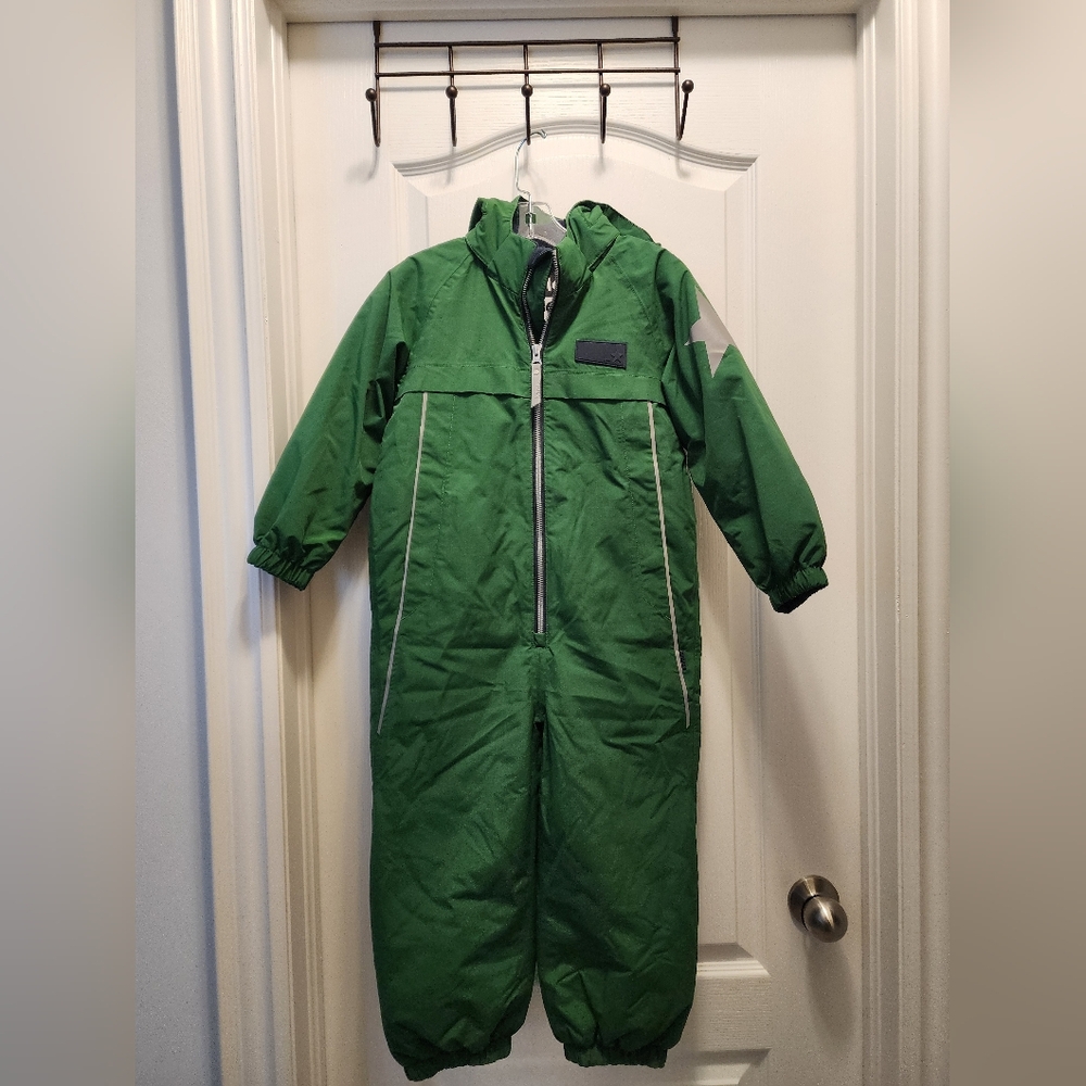 Molo Forest Green Snowsuit with Black Patch